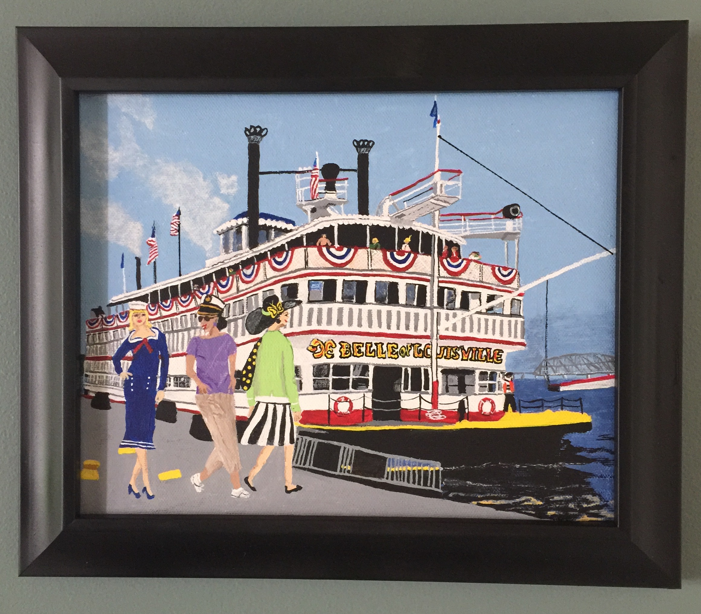 Ladies go on the Belle of Louisville framed