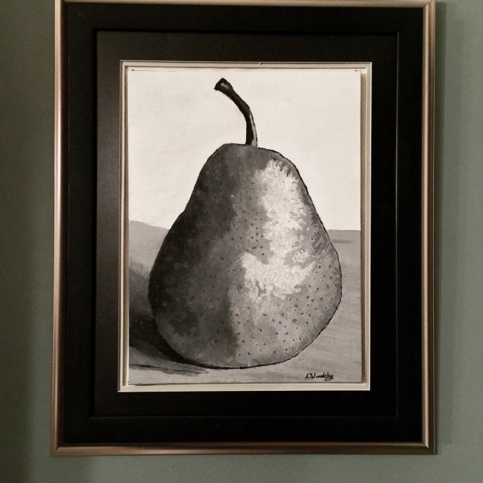 Pear B &amp; W framed