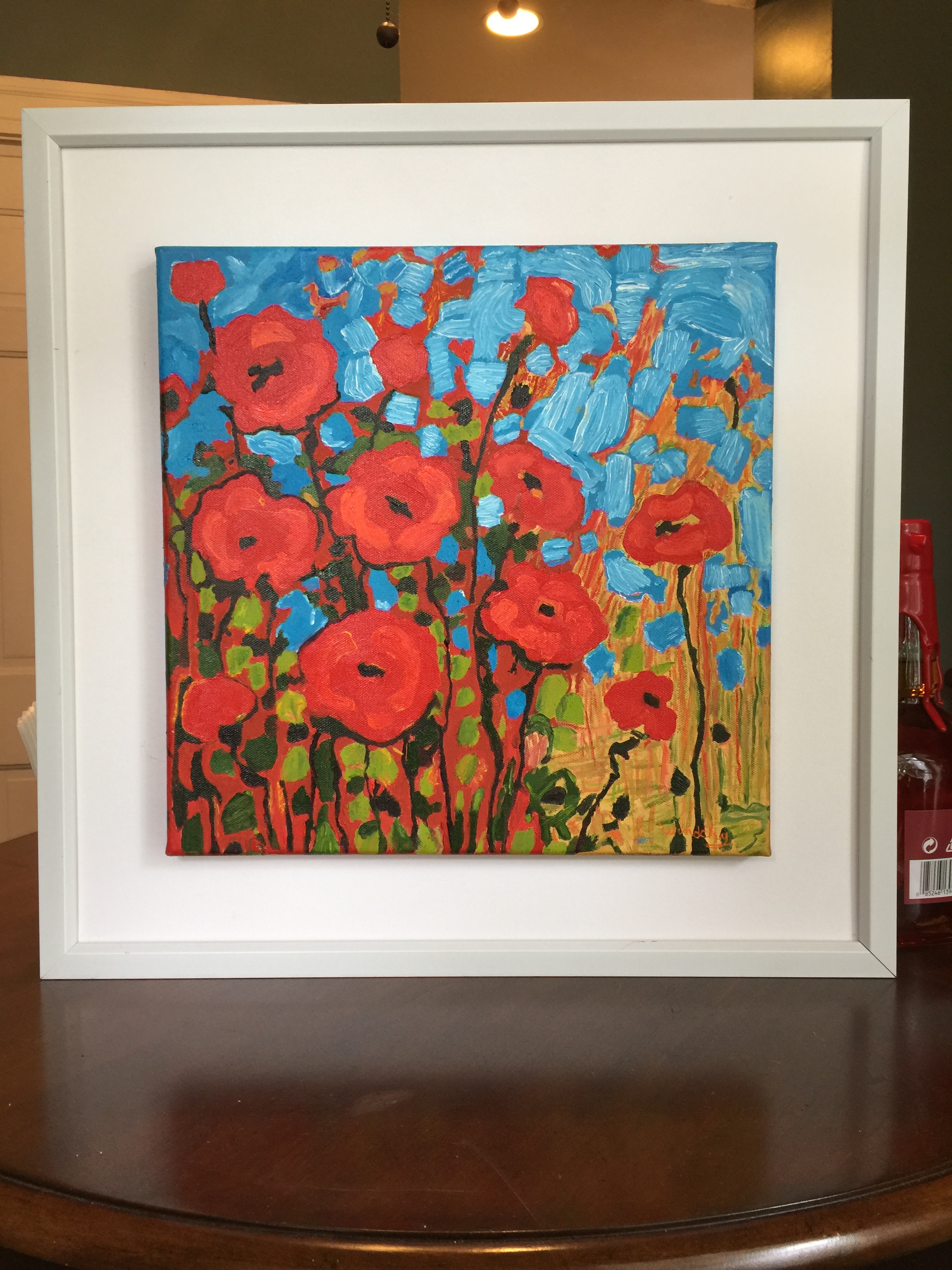 Poppy Red final paint framed