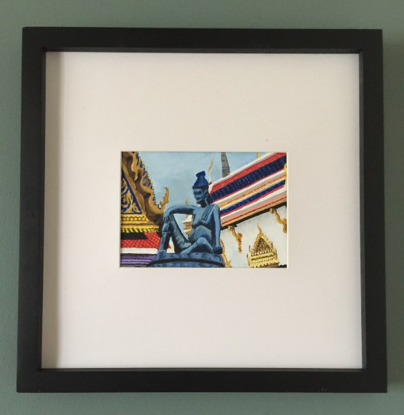 Thailand Temple 5 x 7 acrylic 1-17-17 framed